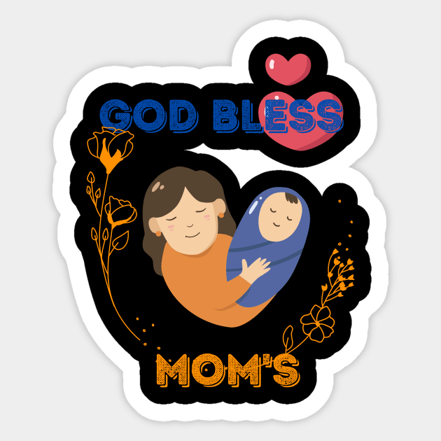 God Bless Mom's Sticker by NICHE&NICHE